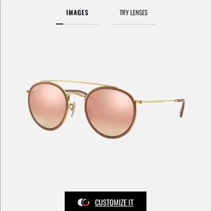 Rose Gold Ray Ban Round Aviator